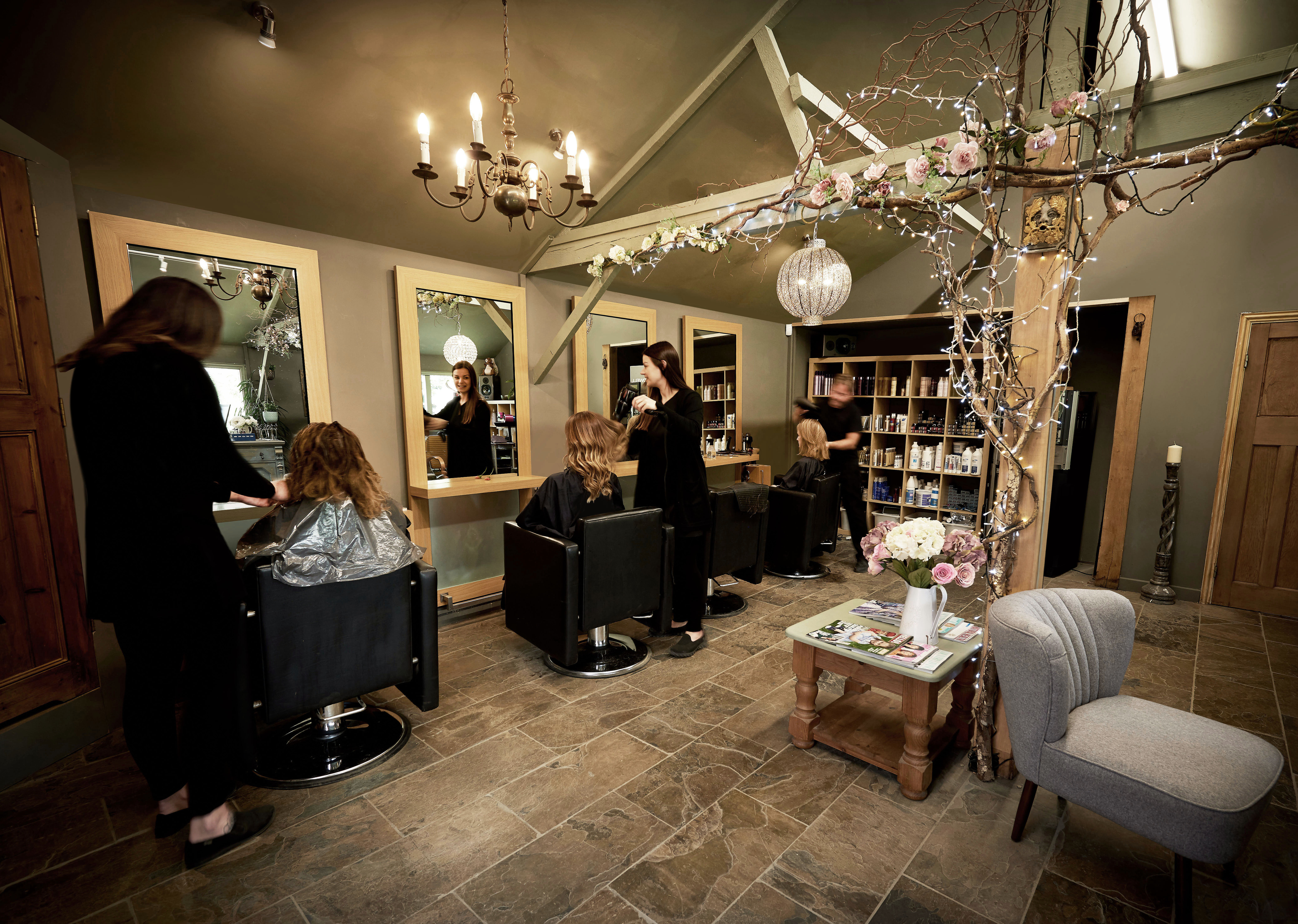 The interior of The Mane House hair salon in Biddenden.